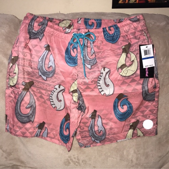 Psycho Tuna M or XL swim trunks Tropical Peach New - Picture 8 of 12